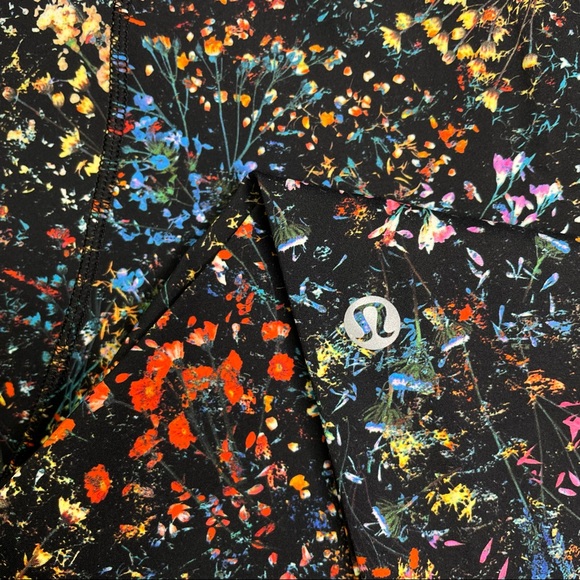 lululemon Flowerescent High Rise Fast & Free 7/8 Tights 25" Size 6 - Picture 2 of 13